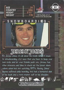 2000 Fleer Adrenaline - Gold #61 Jeremy Jones Back